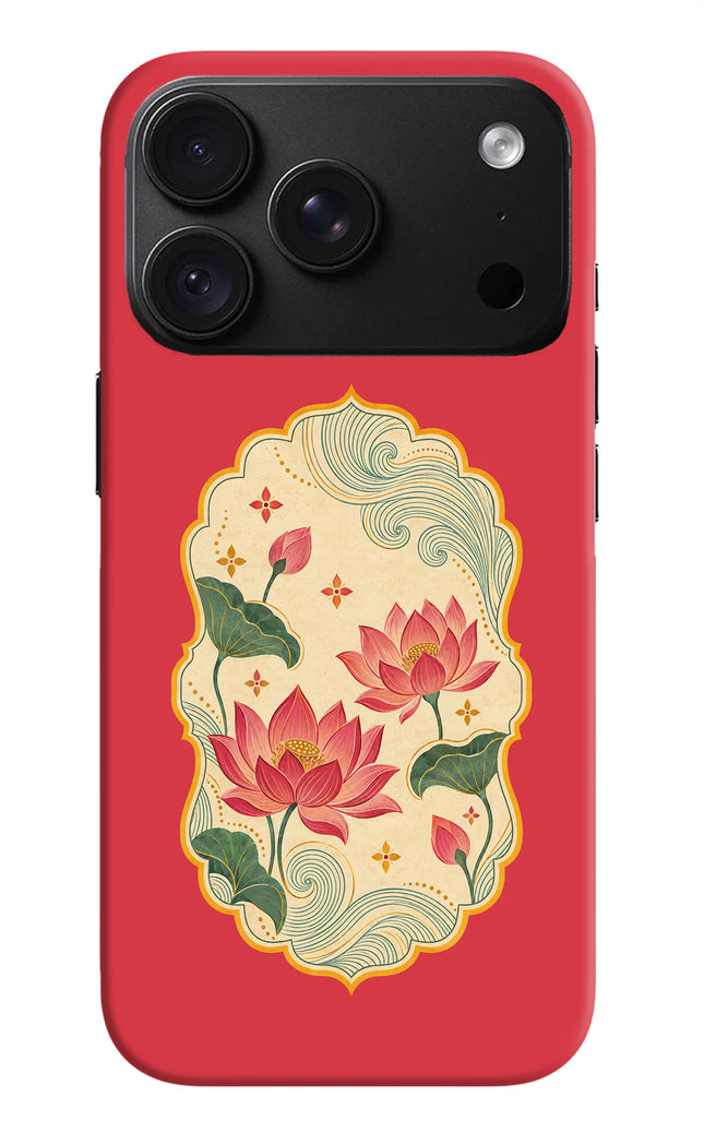 Pink Lotus iPhone 18 Pro Max Hard Case Back Cover by Casekaro