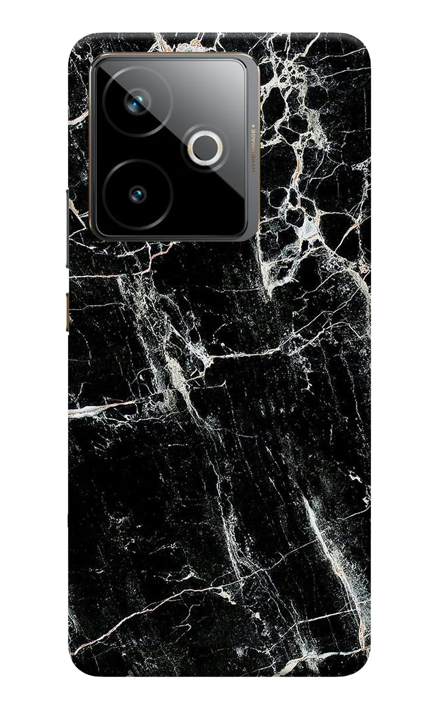 Black Marble Texture Realme GT 7T Back Cover, Hard case