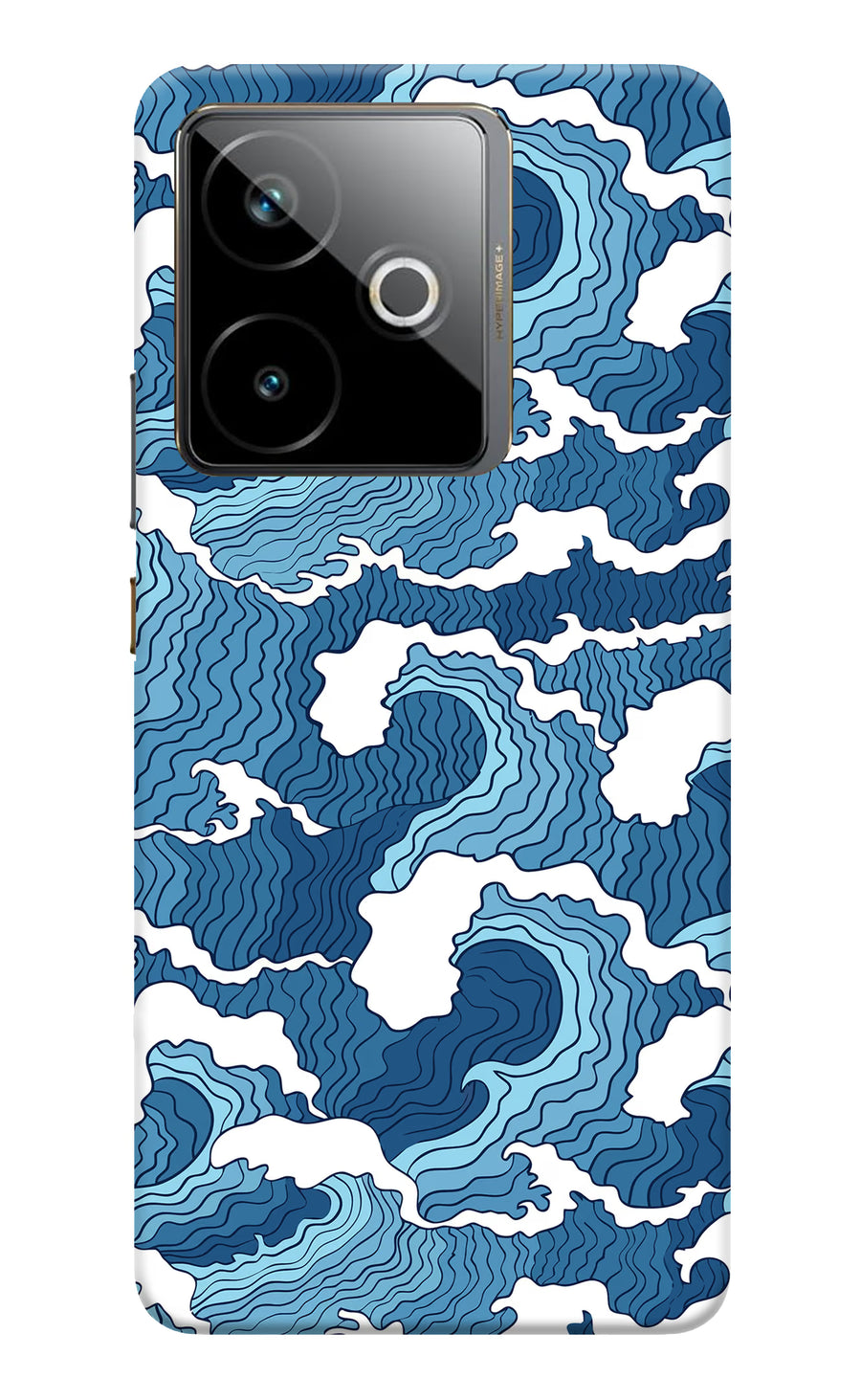 Blue Waves Realme GT 7T Back Cover, Hard case