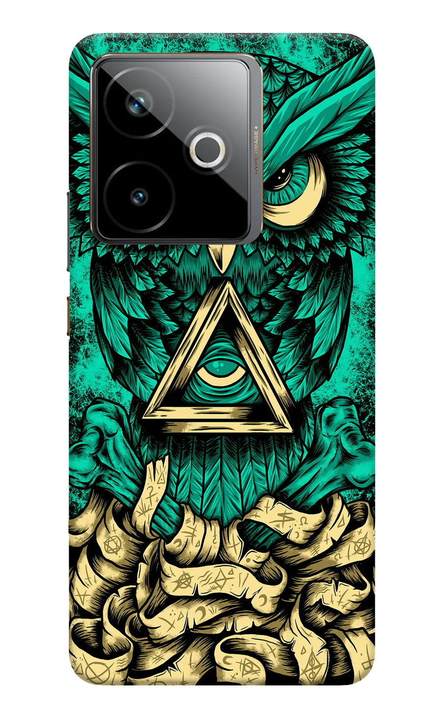 Green Owl Realme GT 7T Back Cover, Hard case