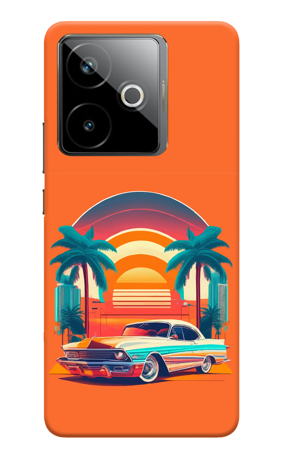 Palm Drive 80s Realme GT 7T Back Cover, Hard case