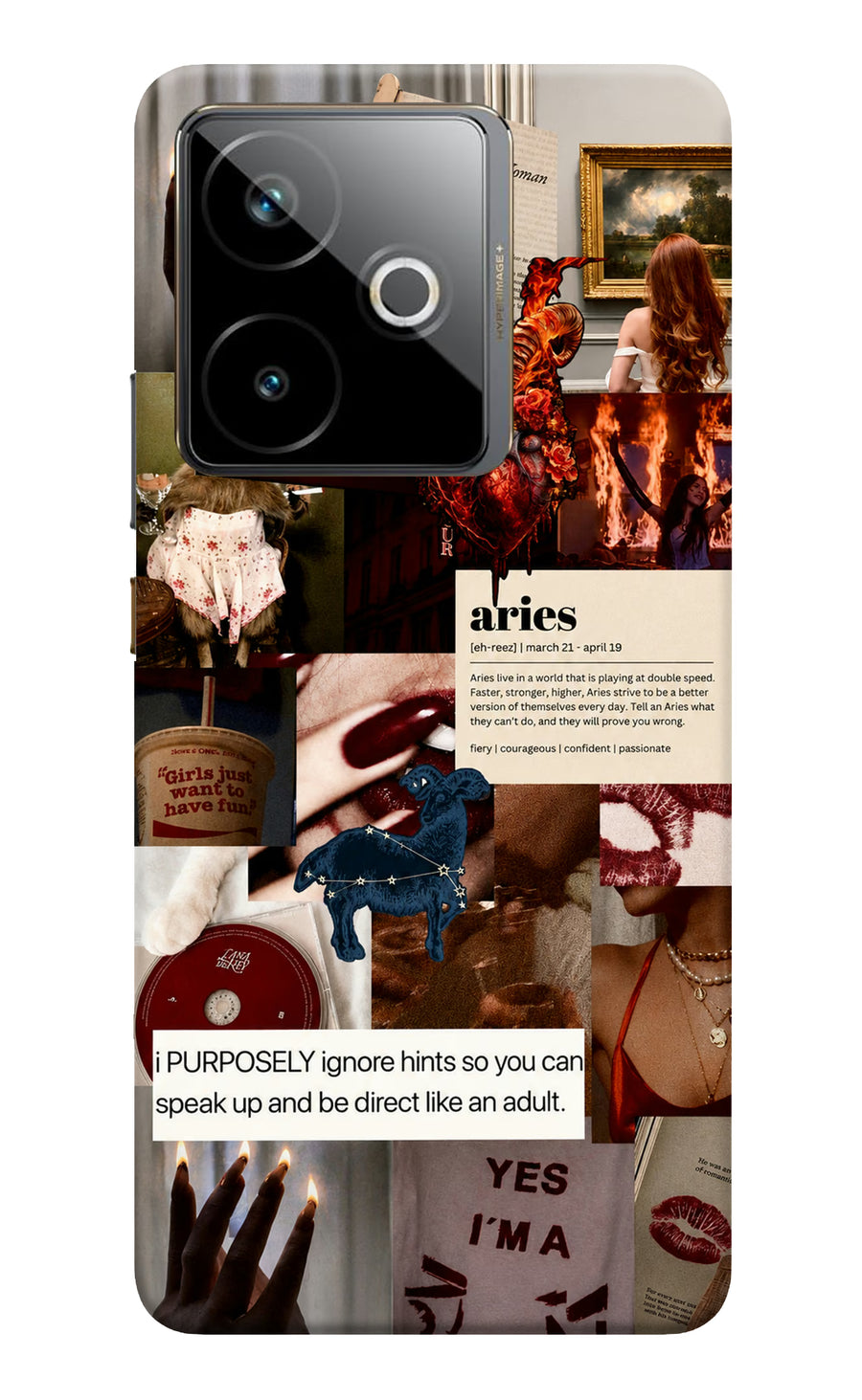Zodiac Aries Realme GT 7T Back Cover, Hard case