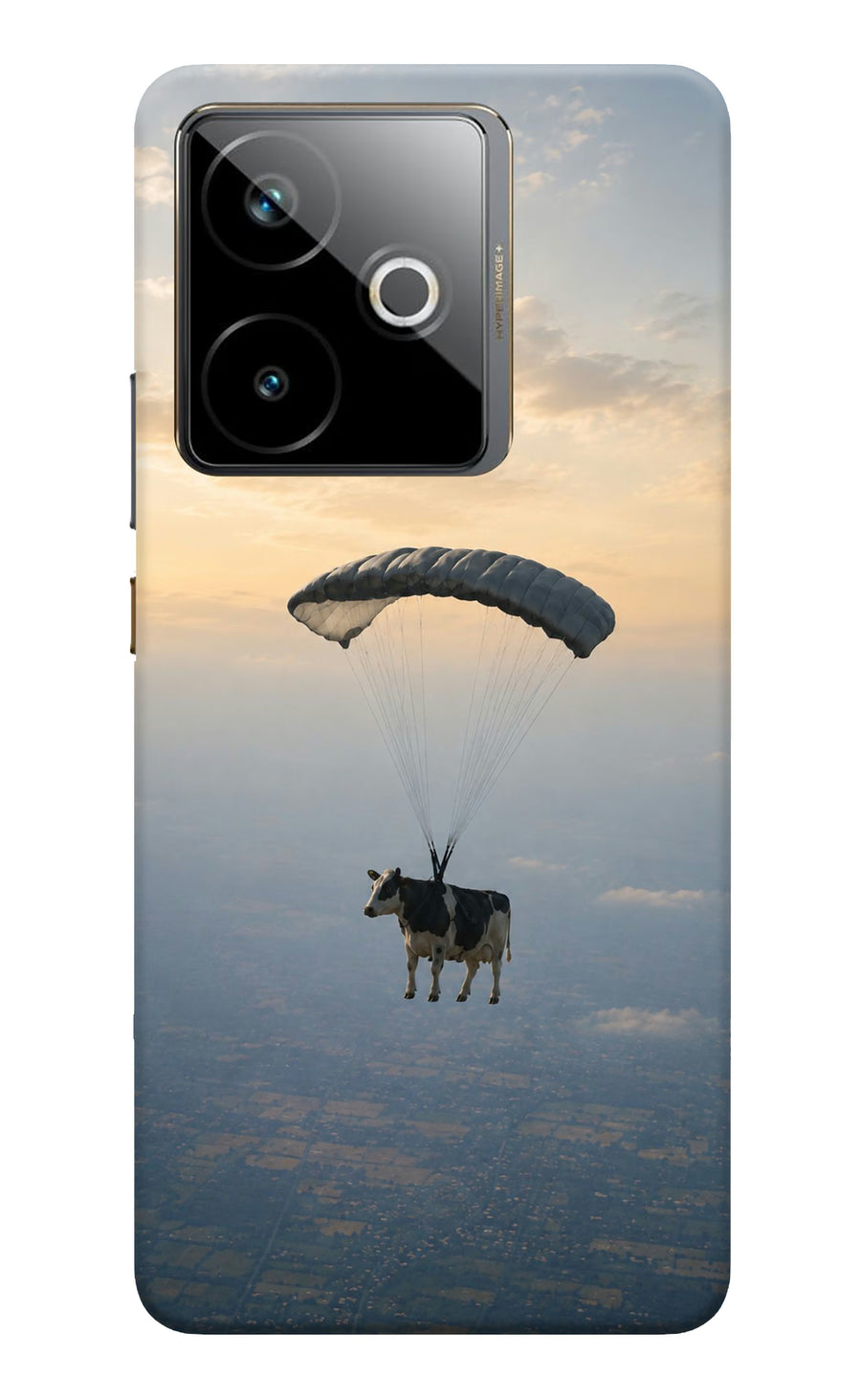 Skydiving Cow Realme GT 7T Back Cover, Hard case