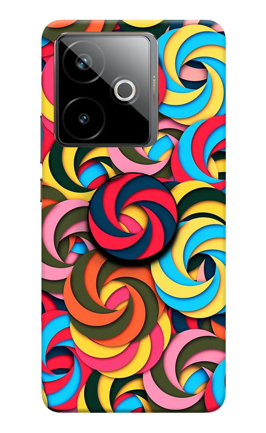 Spiral Pattern Realme GT 7T Pop Case, Hard case