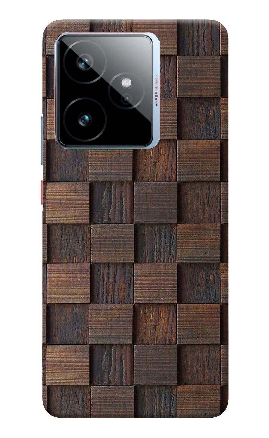 Wooden Cube Design Realme GT 7 Back Cover, Hard case