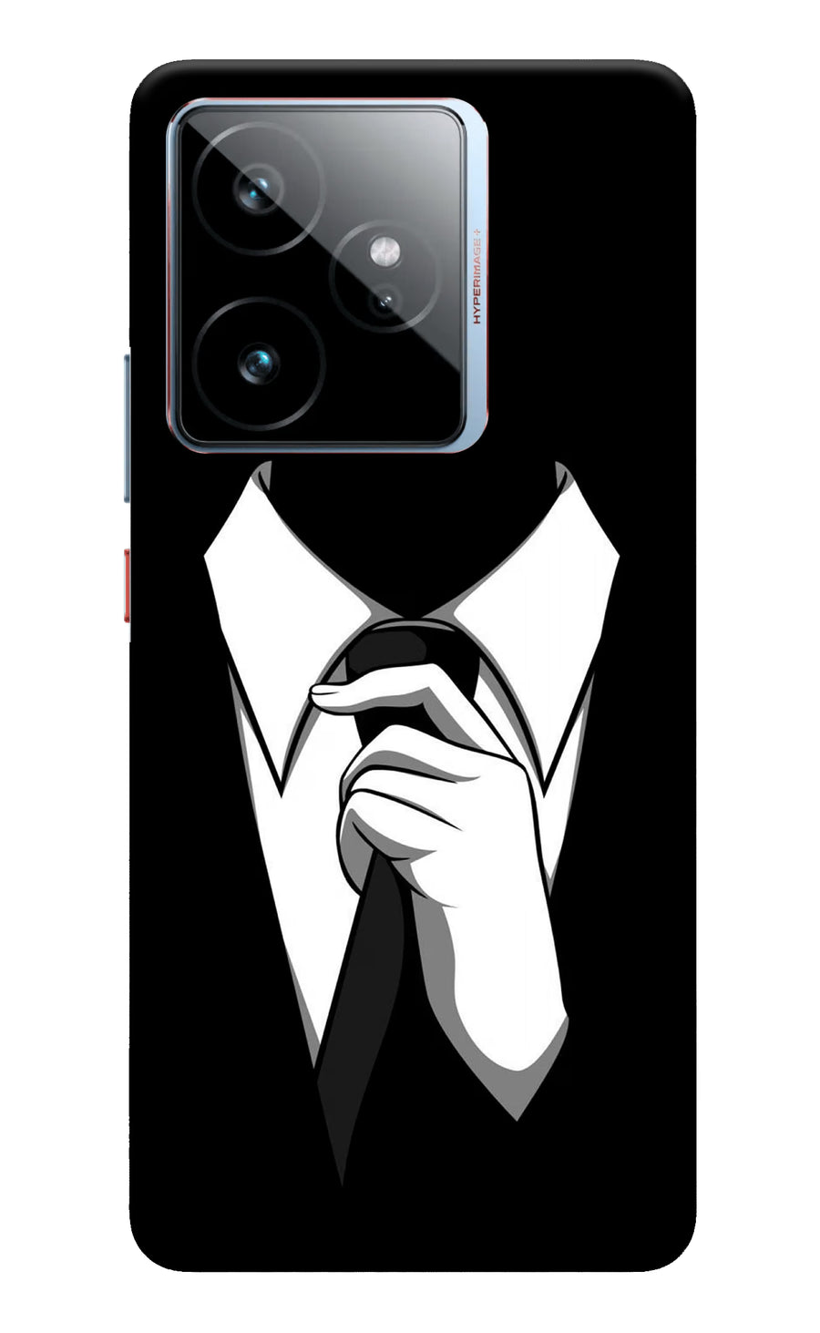 Black Tie Realme GT 7 Back Cover, Hard case