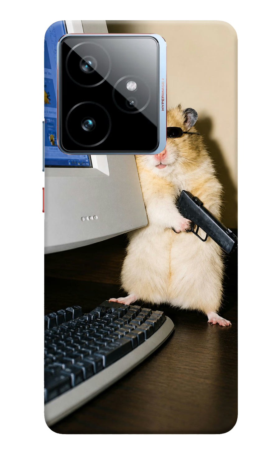 Hacker Hamster Realme GT 7 Back Cover, Hard case