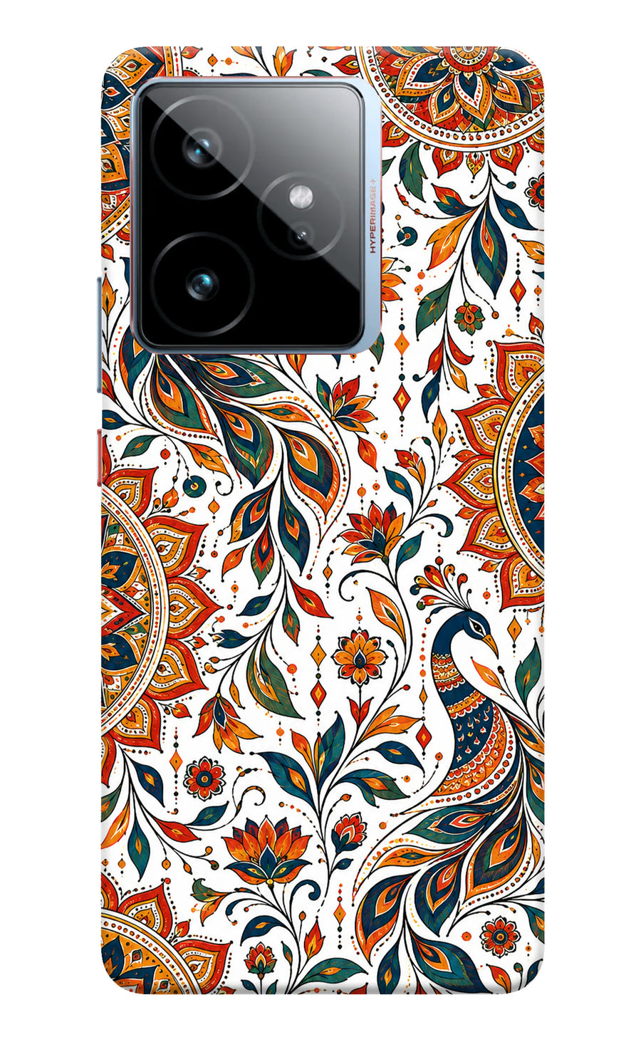 White Mayura Realme GT 7 Back Cover, Hard case