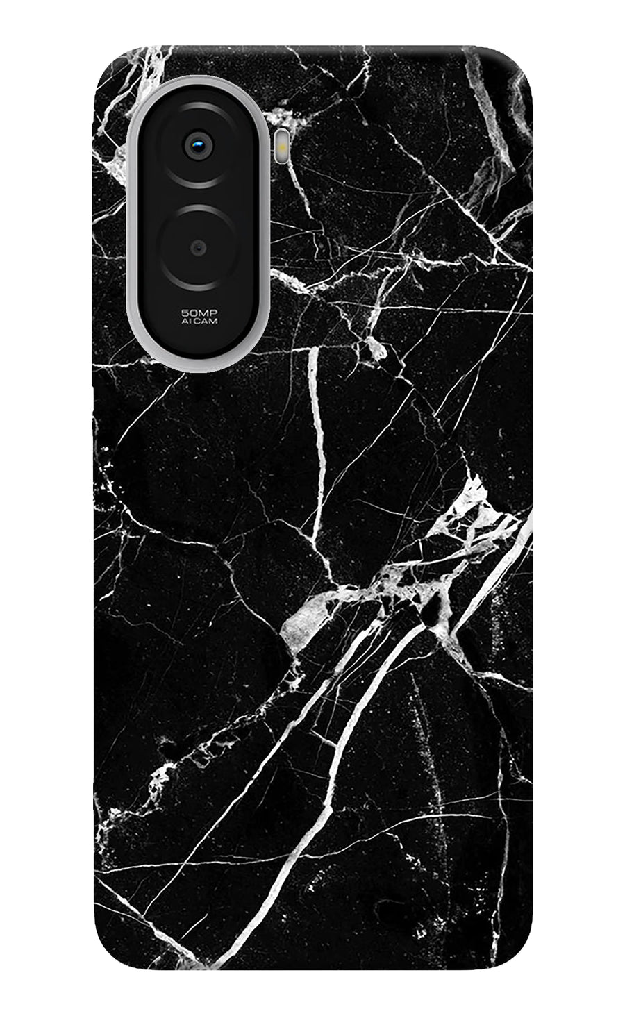 Black Marble Pattern Poco M7 Plus 5G Back Cover, Hard case