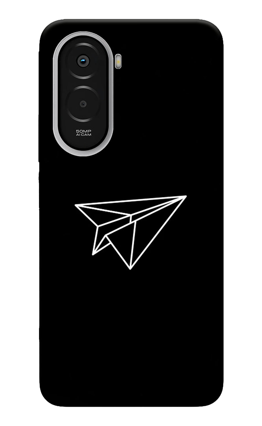 Paper Plane White Poco M7 Plus 5G Back Cover, Hard case
