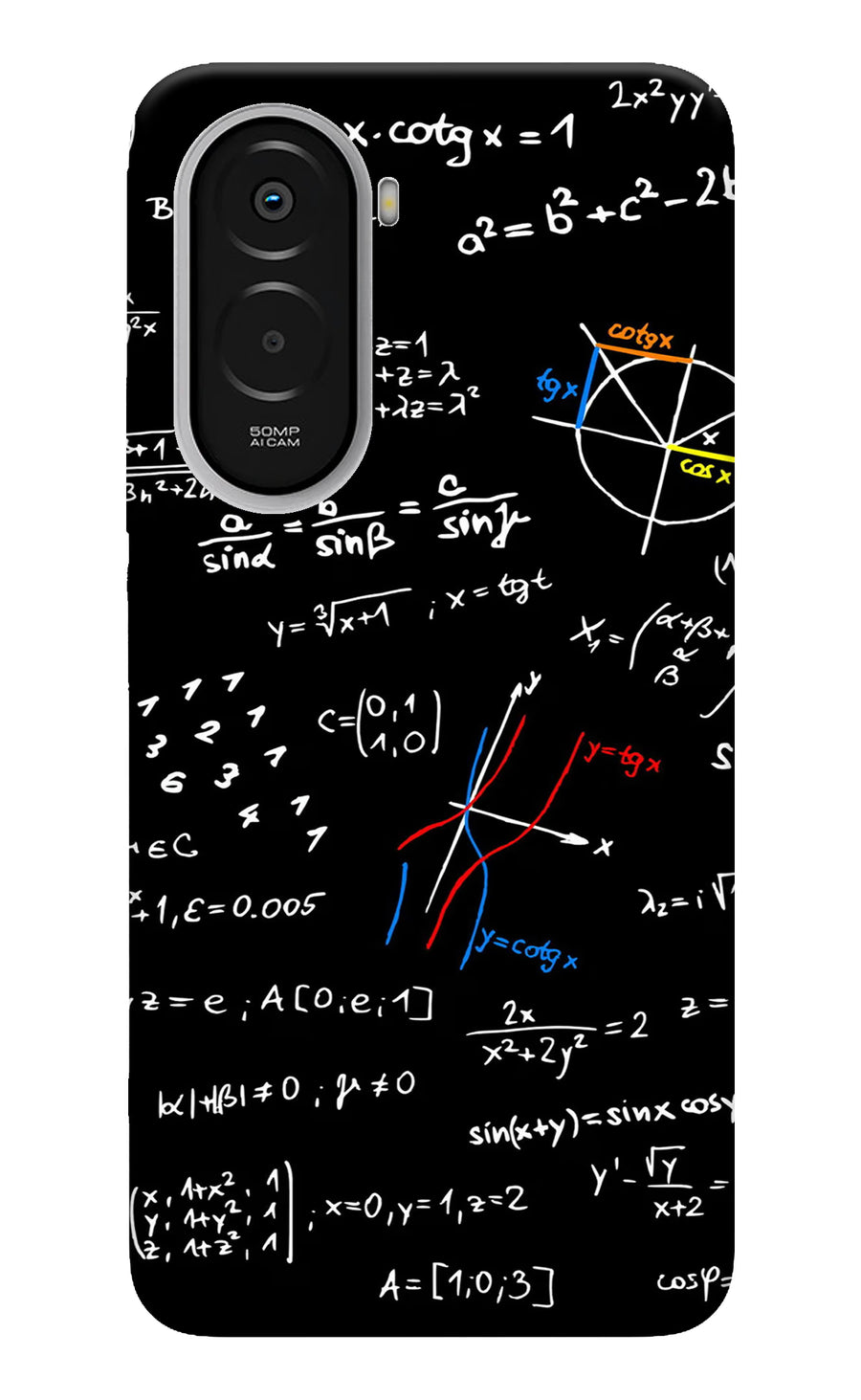Mathematics Formula Poco M7 Plus 5G Back Cover, Hard case
