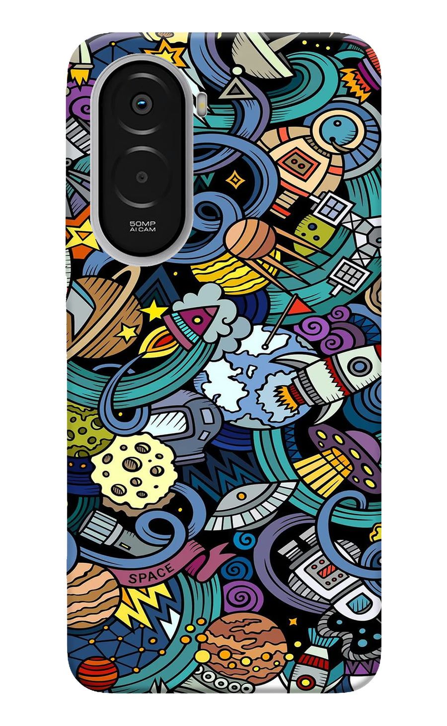 Space Abstract Poco M7 Plus 5G Back Cover, Hard case