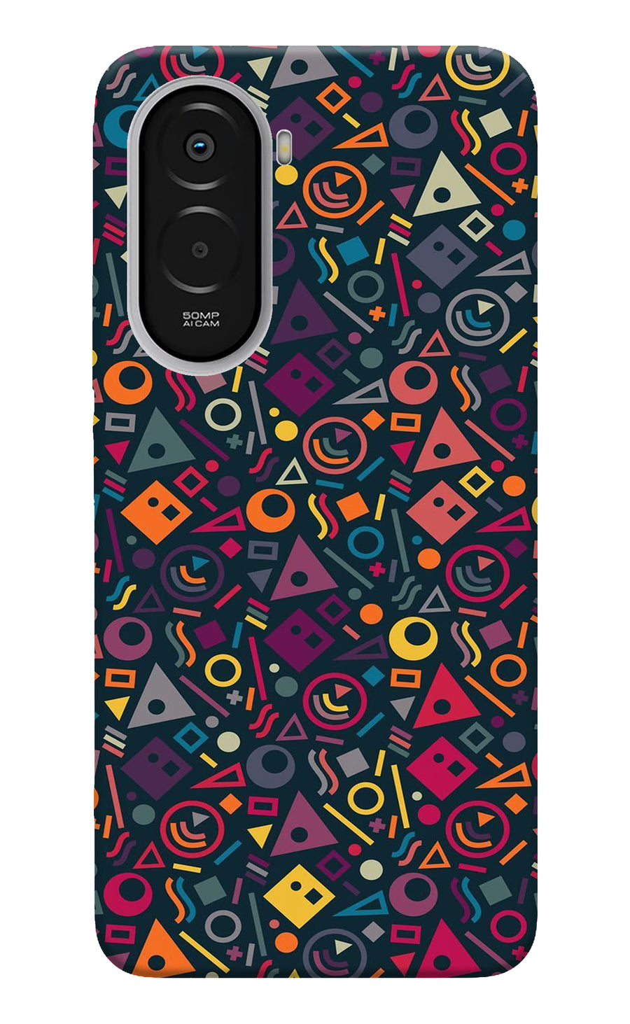 Geometric Abstract Poco M7 Plus 5G Back Cover, Hard case
