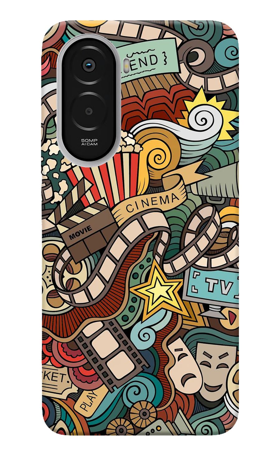 Cinema Abstract Poco M7 Plus 5G Back Cover, Hard case