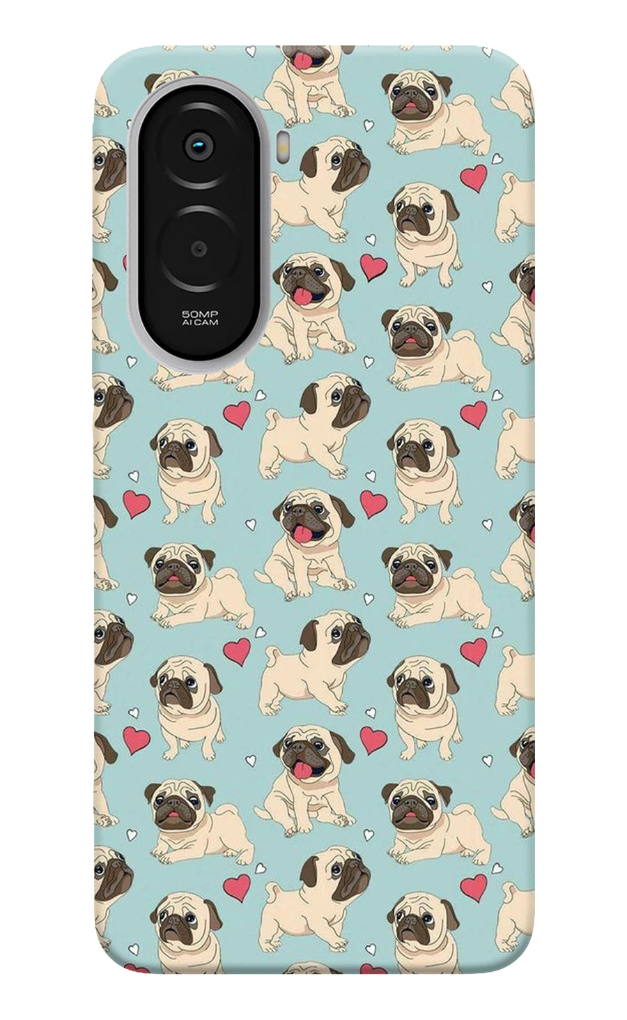 Pug Dog Poco M7 Plus 5G Back Cover, Hard case