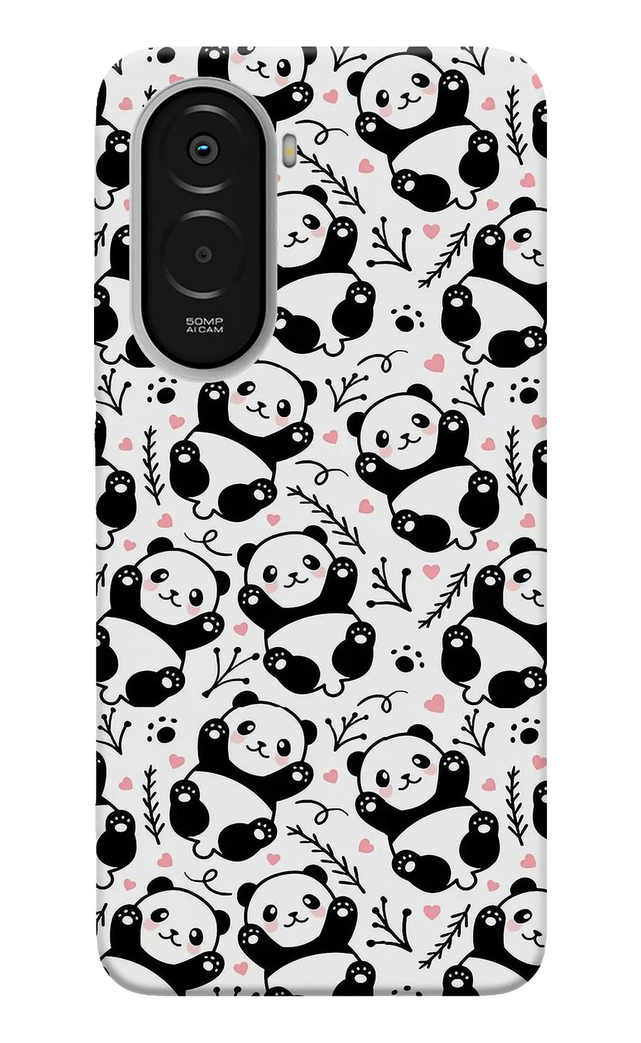 Cute Panda Poco M7 Plus 5G Back Cover, Hard case