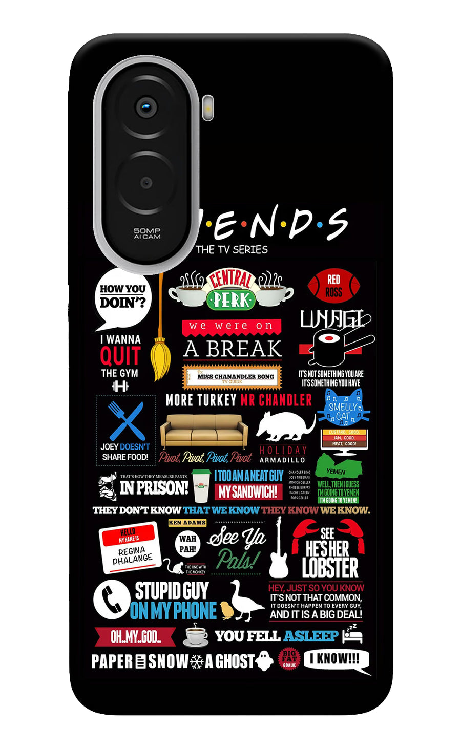 FRIENDS Poco M7 Plus 5G Back Cover, Hard case