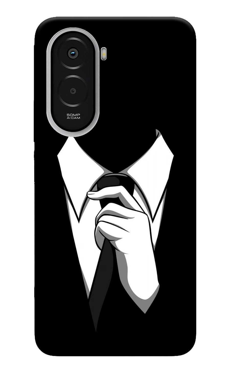 Black Tie Poco M7 Plus 5G Back Cover, Hard case