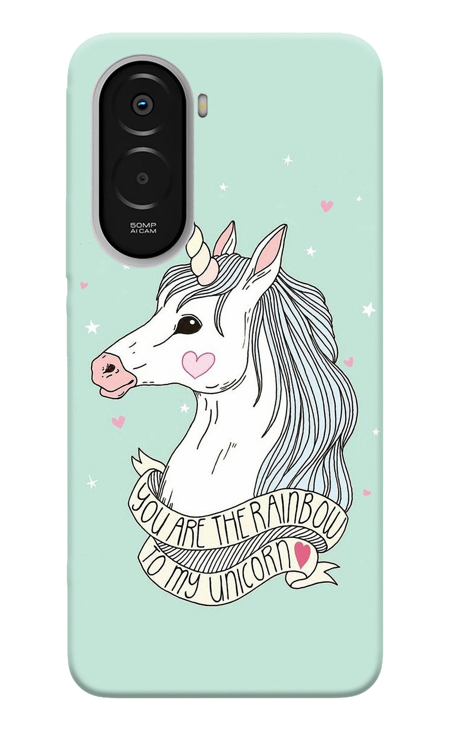 Unicorn Wallpaper Poco M7 Plus 5G Back Cover, Hard case