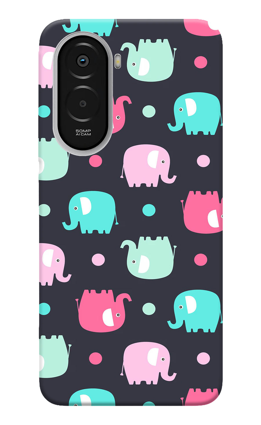 Elephants Poco M7 Plus 5G Back Cover, Hard case