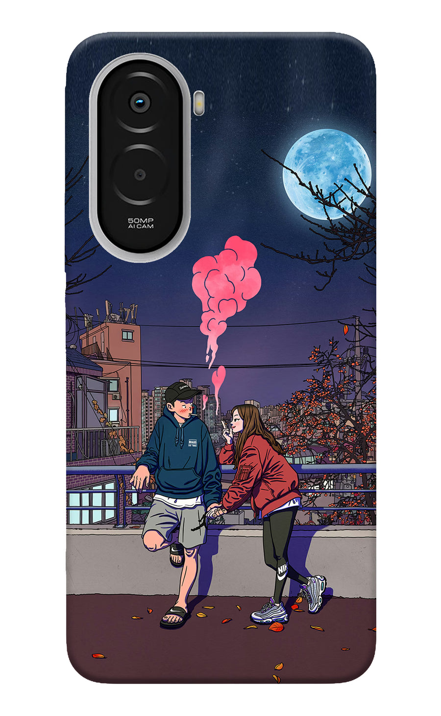 Chilling Couple Poco M7 Plus 5G Back Cover, Hard case