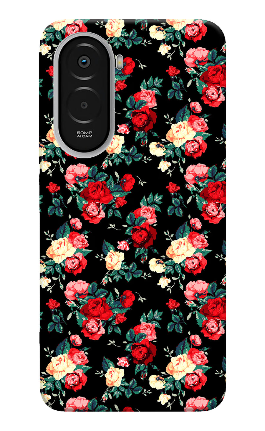 Rose Pattern Poco M7 Plus 5G Back Cover, Hard case