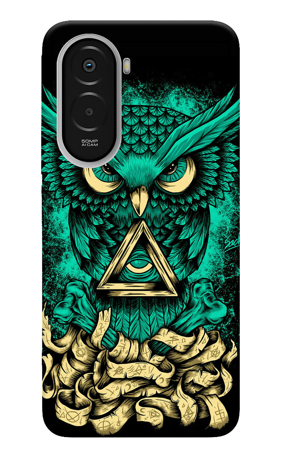 Green Owl Poco M7 Plus 5G Back Cover, Hard case