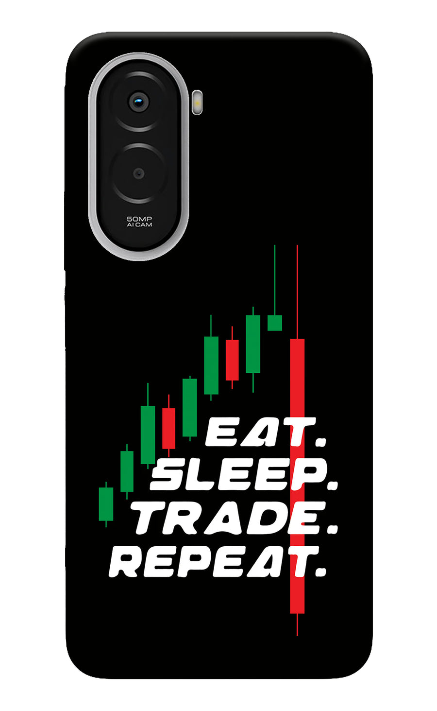 Eat Sleep Trade Repeat Poco M7 Plus 5G Back Cover, Hard case