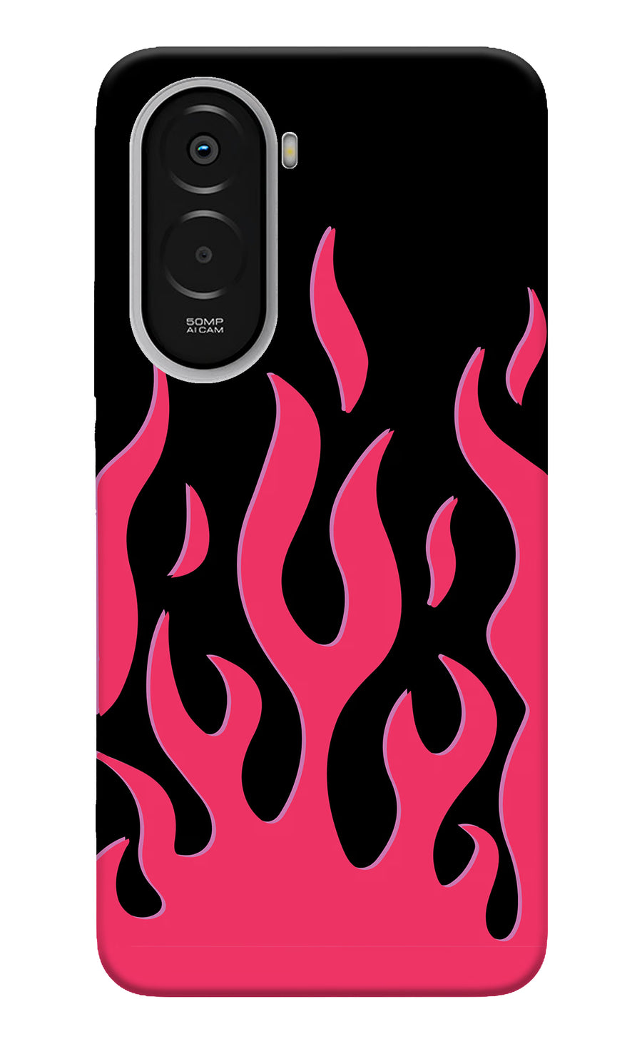 Fire Flames Poco M7 Plus 5G Back Cover, Hard case