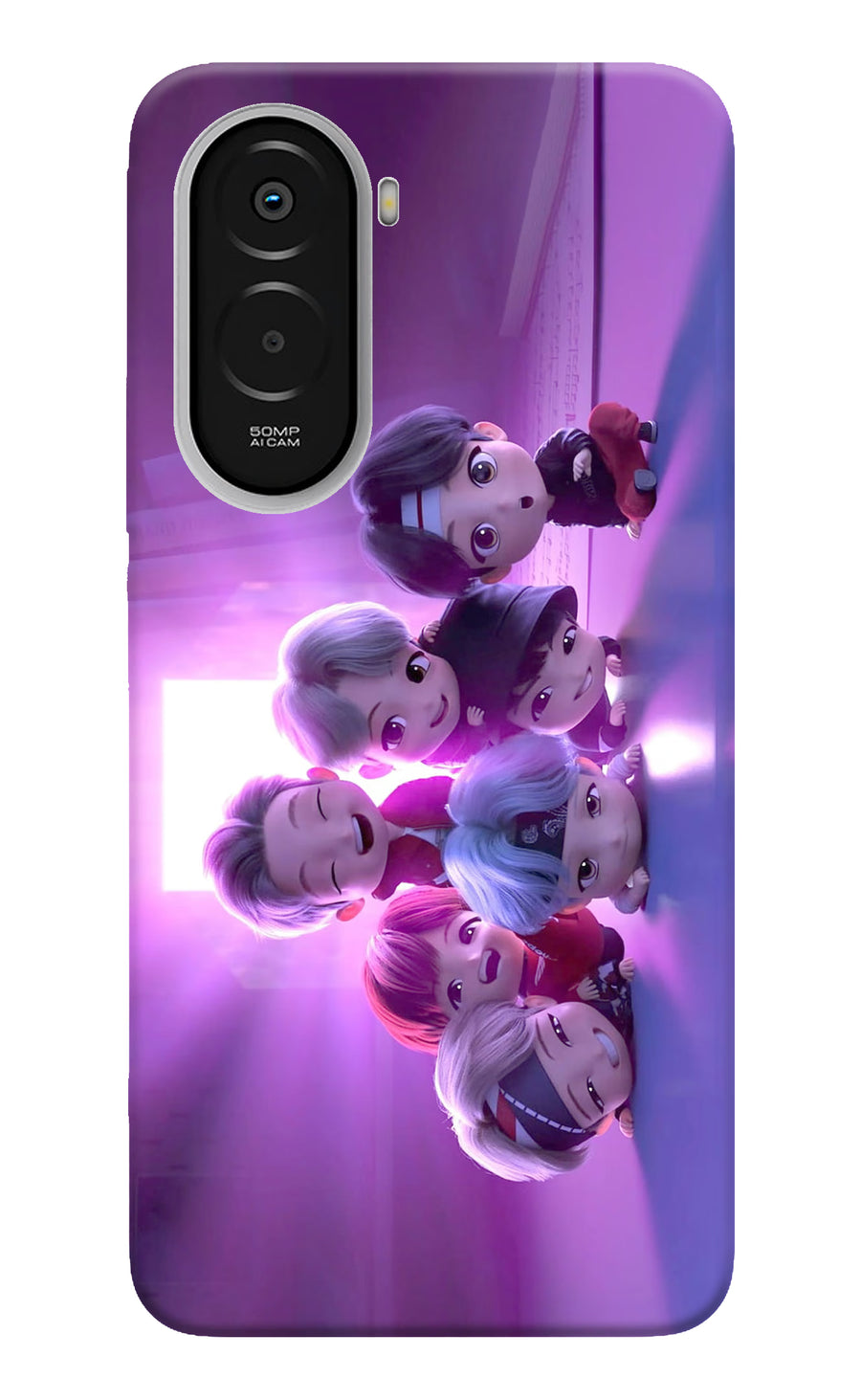 BTS Chibi Poco M7 Plus 5G Back Cover, Hard case