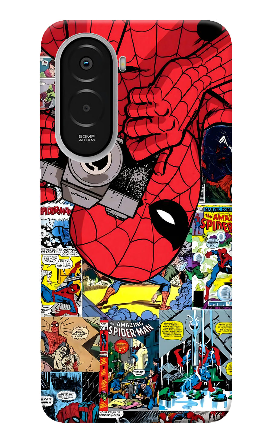 Spider Man Poco M7 Plus 5G Back Cover, Hard case