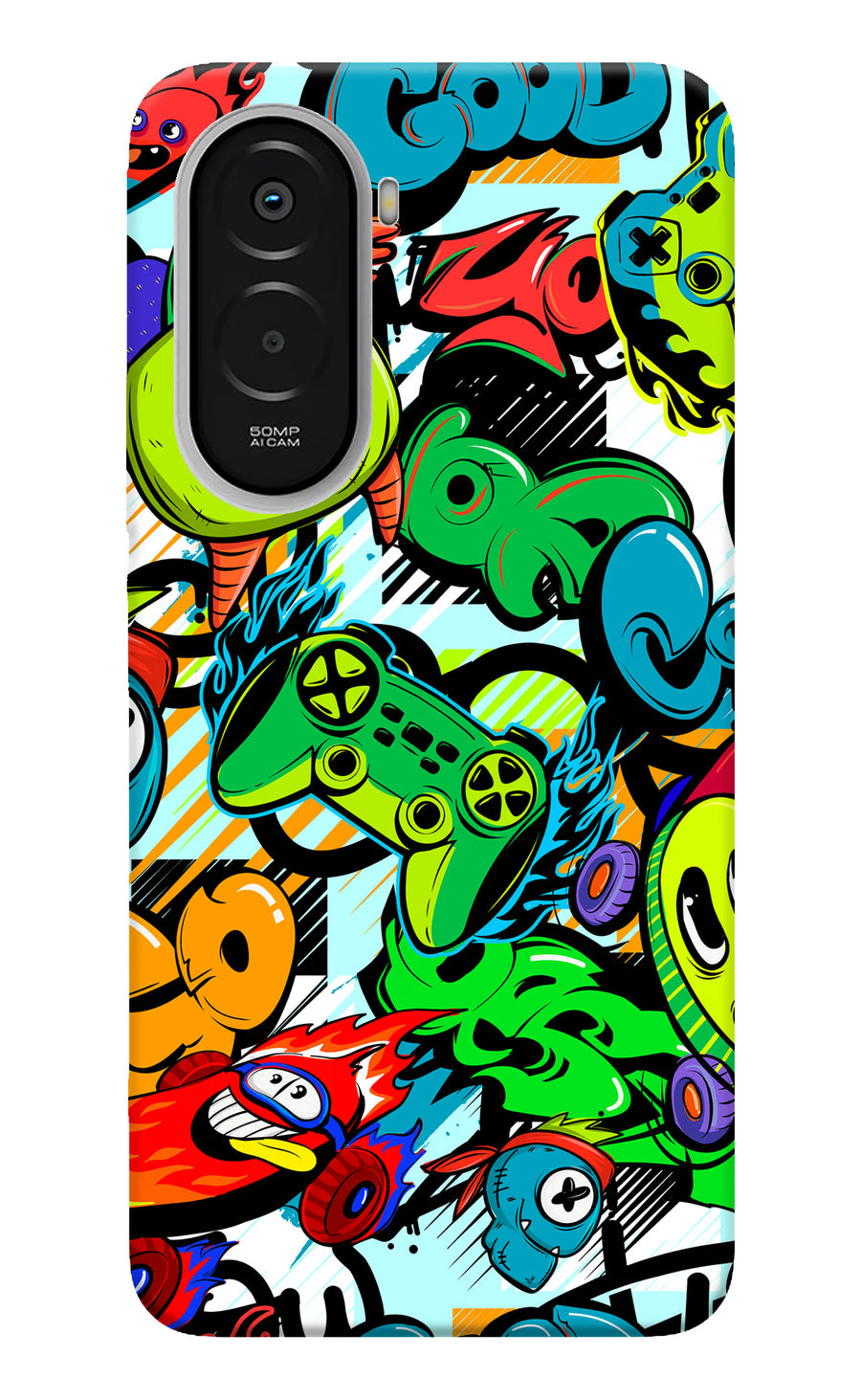 Game Doodle Poco M7 Plus 5G Back Cover, Hard case