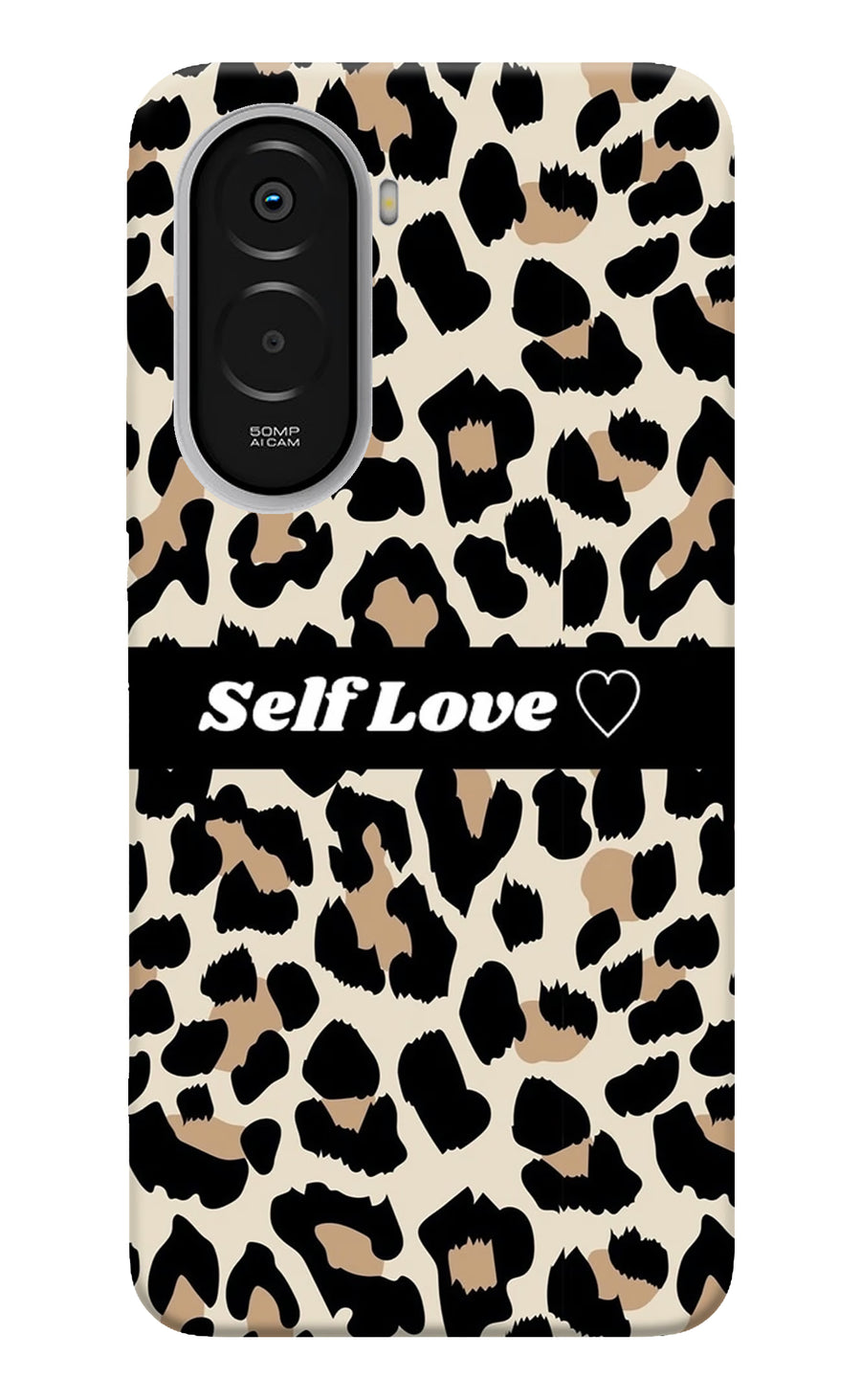 Leopard Print Self Love Poco M7 Plus 5G Back Cover, Hard case