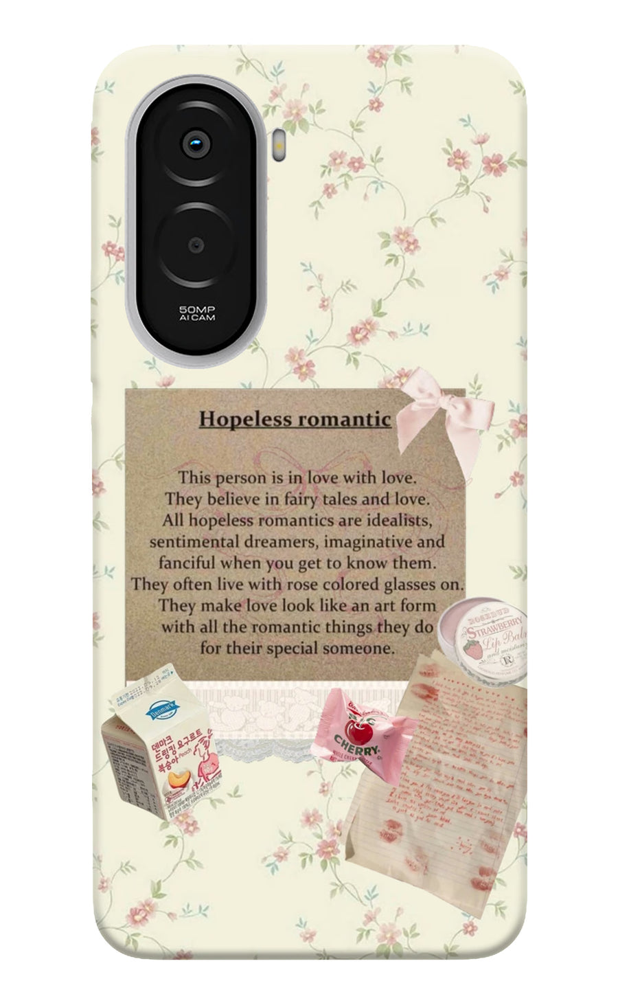 Hopeless Romantic Poco M7 Plus 5G Back Cover, Hard case