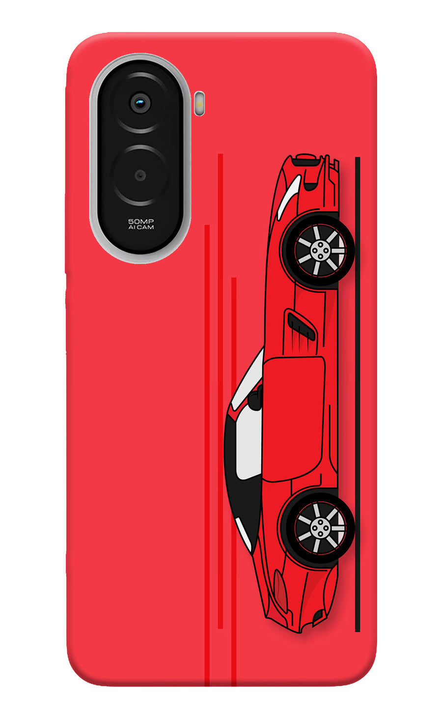 Red Velocity Poco M7 Plus 5G Back Cover, Hard case