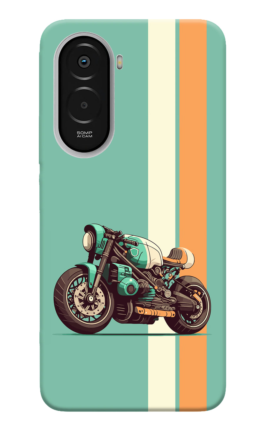 Striped Moto Drift Poco M7 Plus 5G Back Cover, Hard case