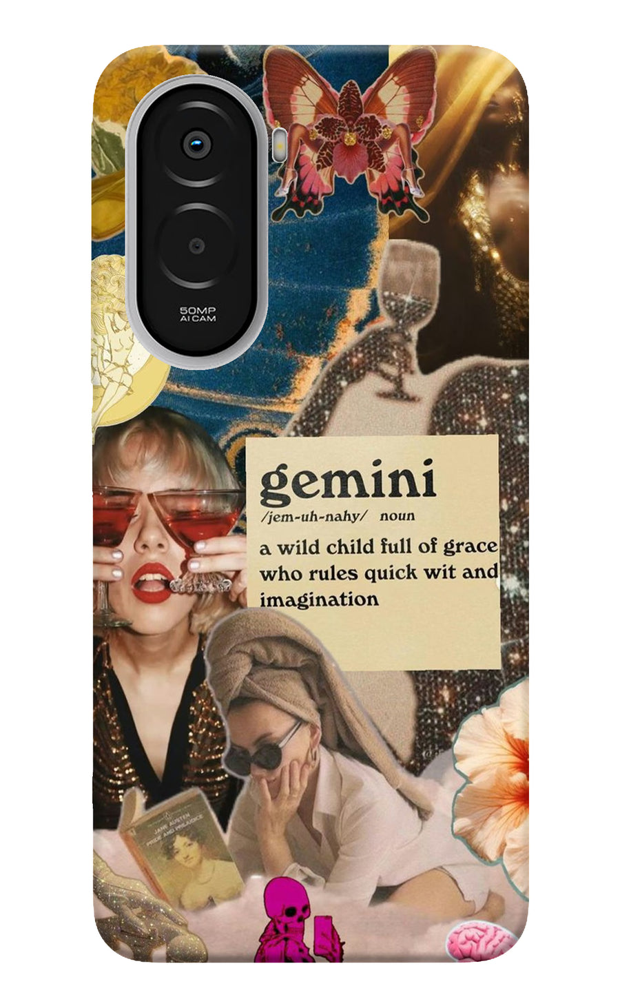Gemini Zodiac Poco M7 Plus 5G Back Cover, Hard case