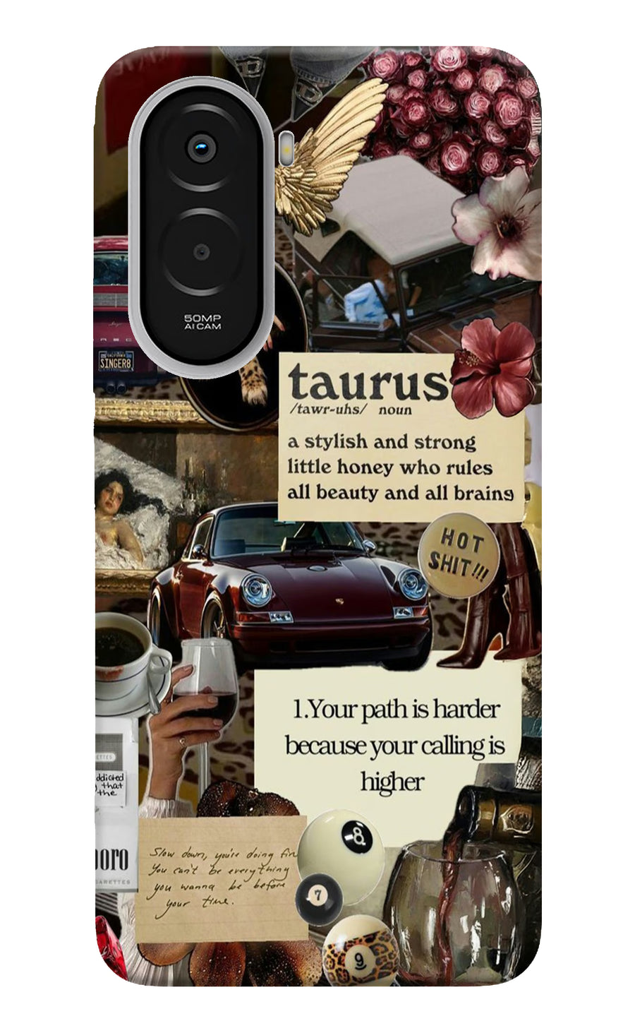 Taurus Zodiac Poco M7 Plus 5G Back Cover, Hard case