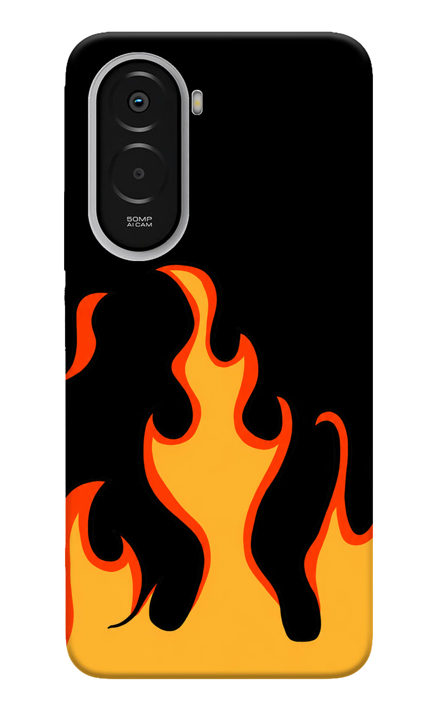 Fired Up – Black Poco M7 Plus 5G Back Cover, Hard case
