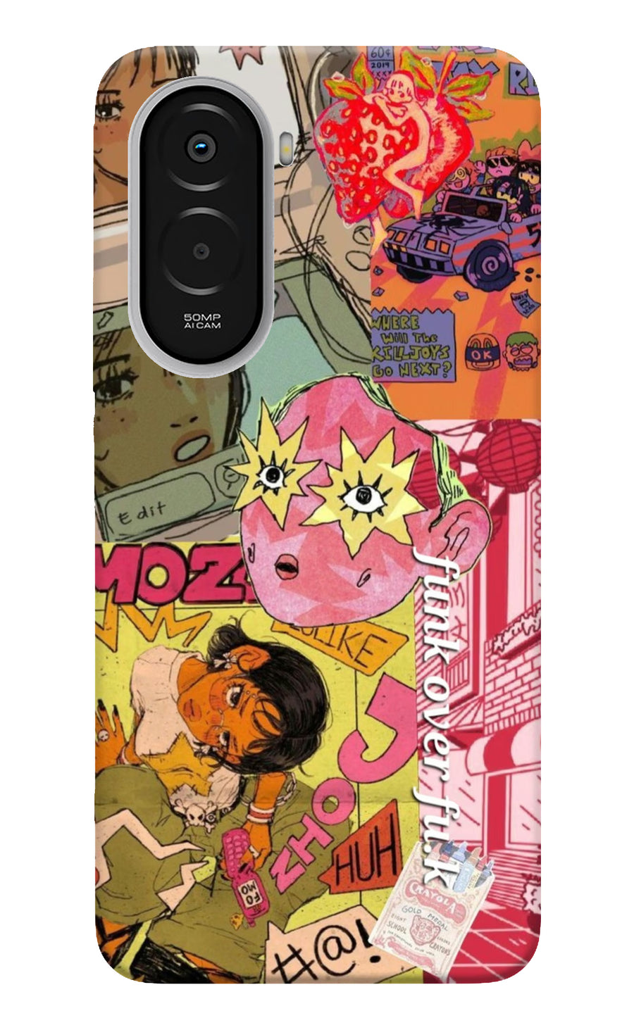 Funkover Poco M7 Plus 5G Back Cover, Hard case