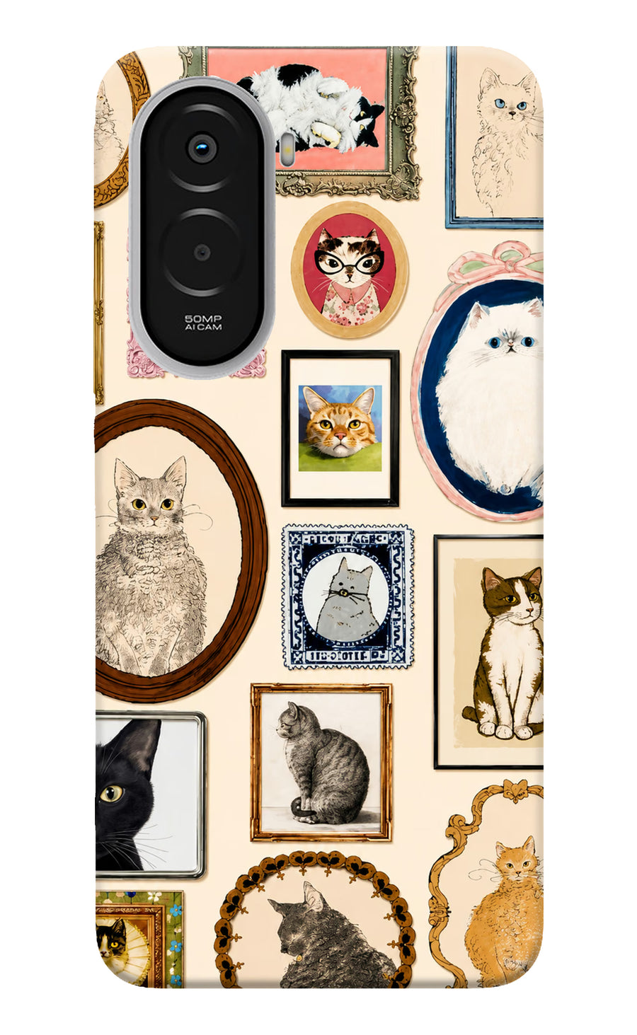 Mirror Cats Poco M7 Plus 5G Back Cover, Hard case