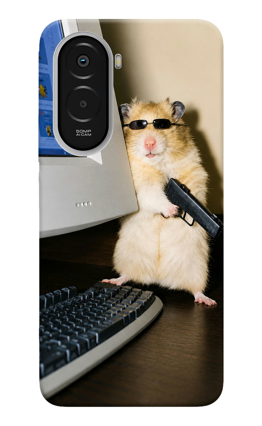 Hacker Hamster Poco M7 Plus 5G Back Cover, Hard case
