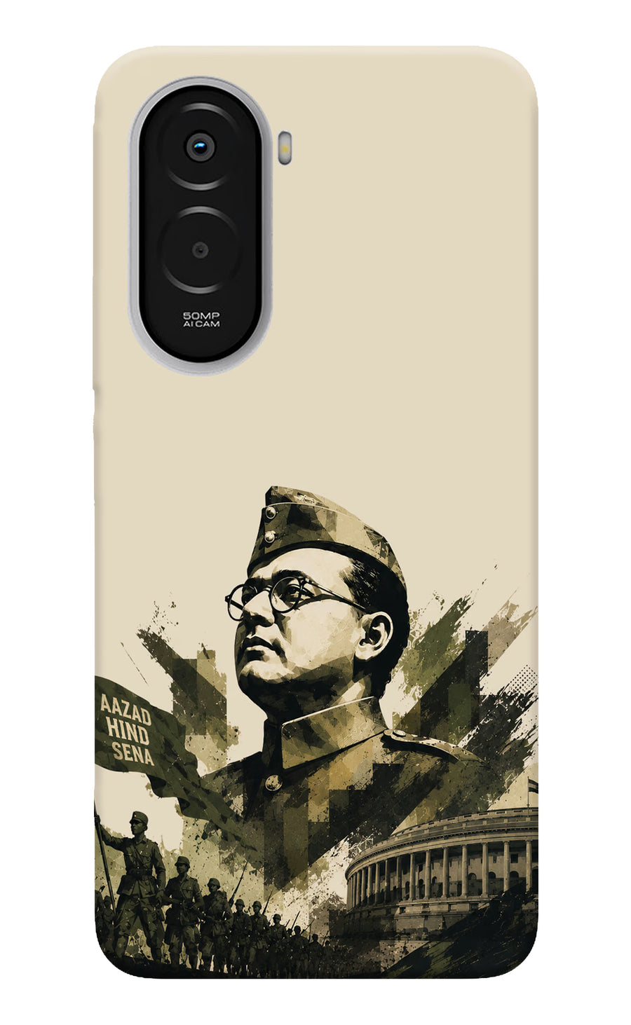 Netaji Rising Poco M7 Plus 5G Back Cover, Hard case