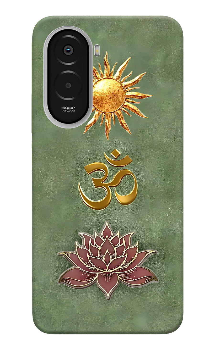 Om & Lotus Poco M7 Plus 5G Back Cover, Hard case