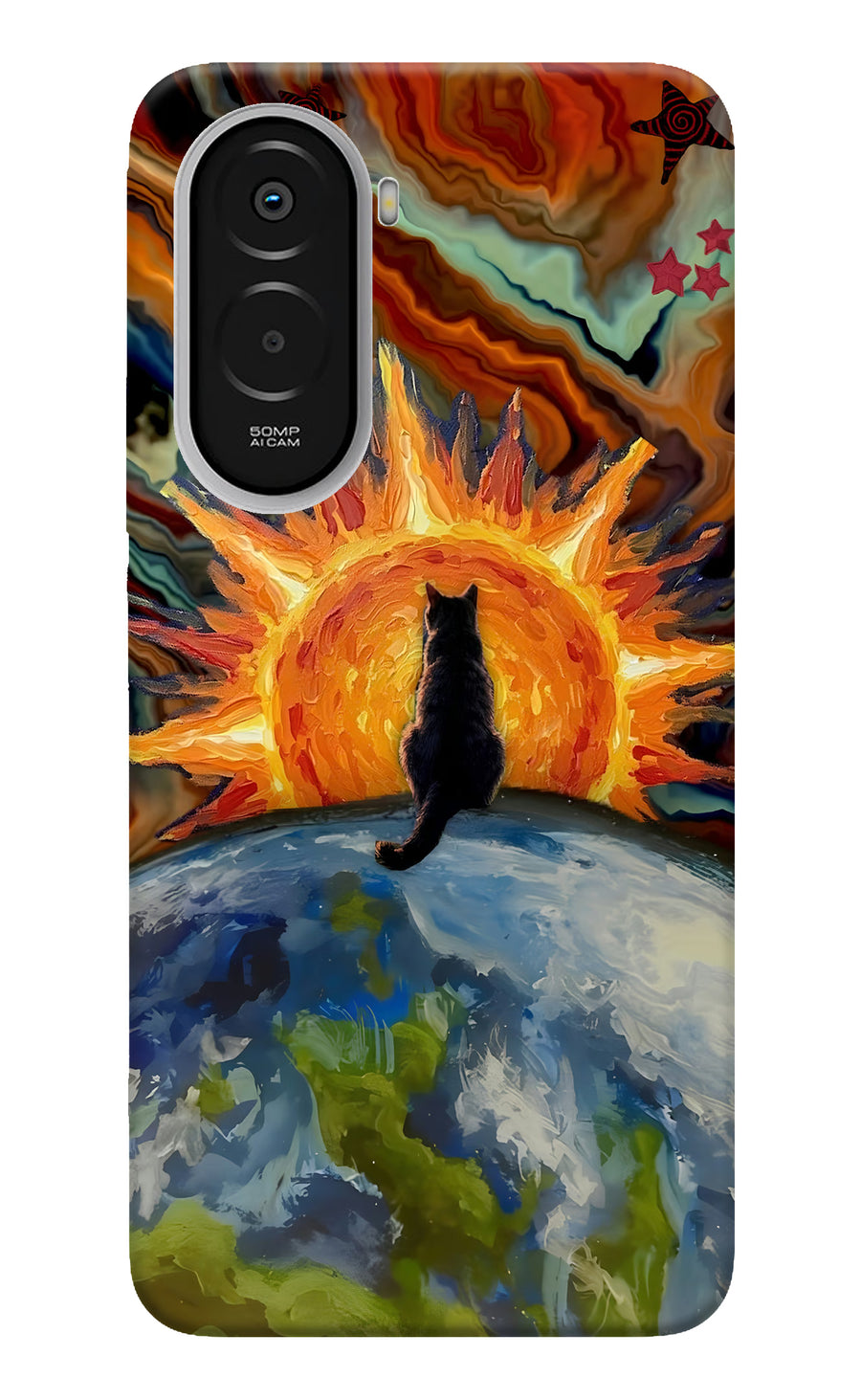 Pop Cat Poco M7 Plus 5G Back Cover, Hard case