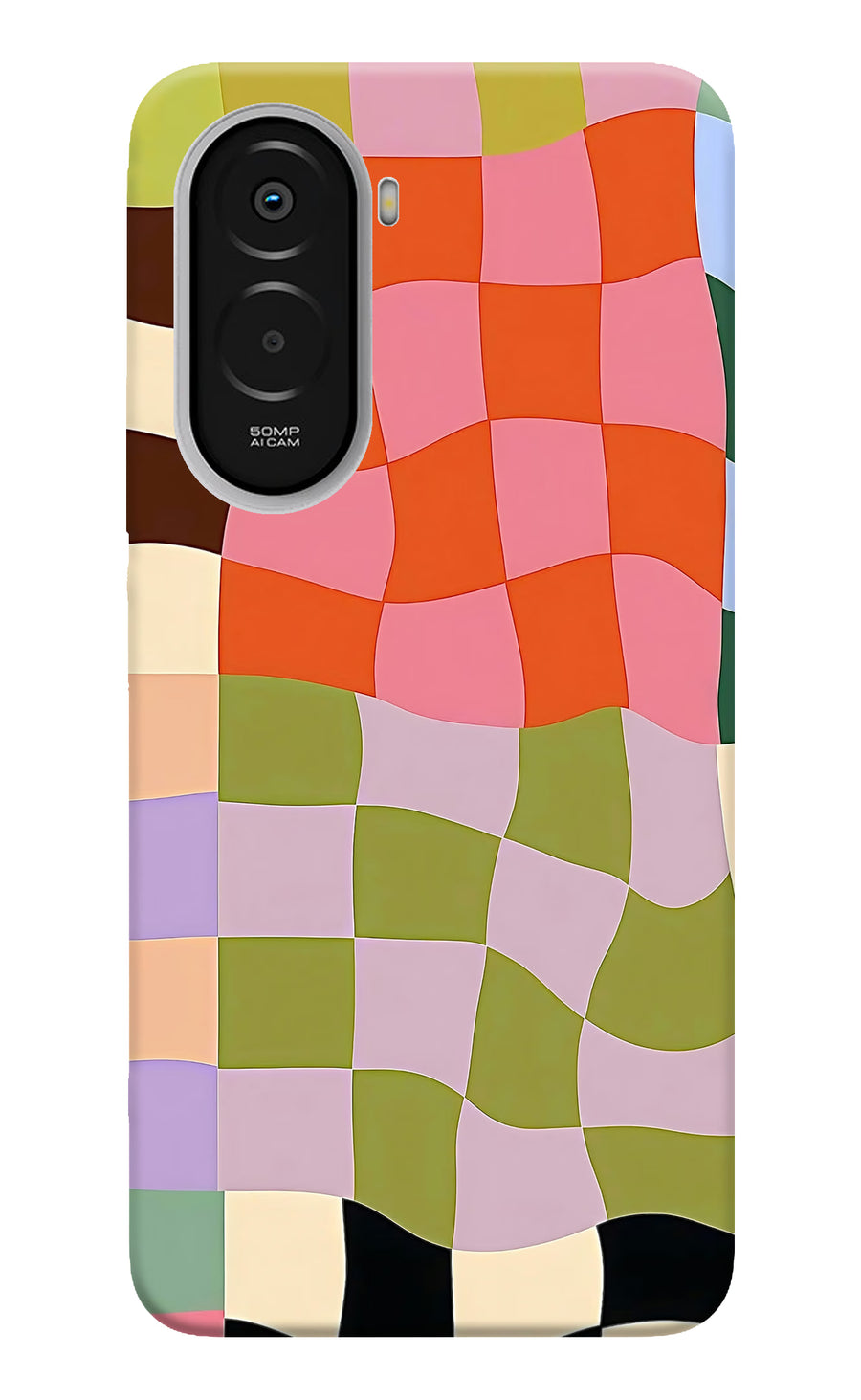 Wavy Grid Poco M7 Plus 5G Back Cover, Hard case