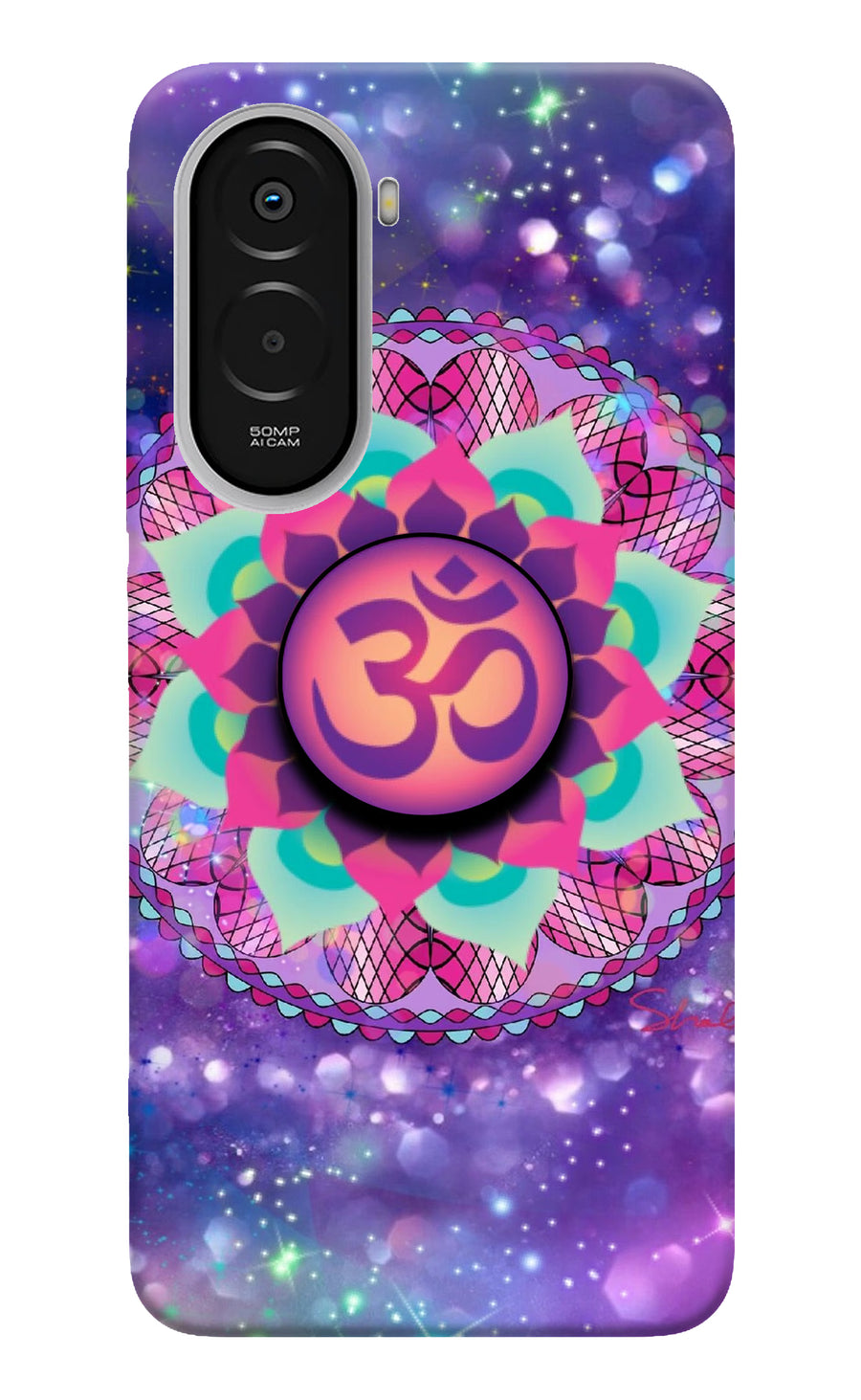Om Purple Poco M7 Plus 5G Pop Case, Hard case