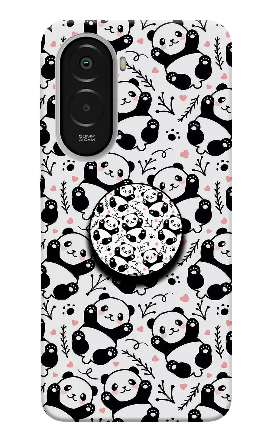 Cute Panda Poco M7 Plus 5G Pop Case, Hard case