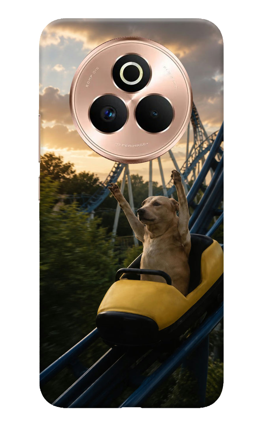 Rollercoaster Dog Realme P3 Pro 5G Back Cover, Hard case
