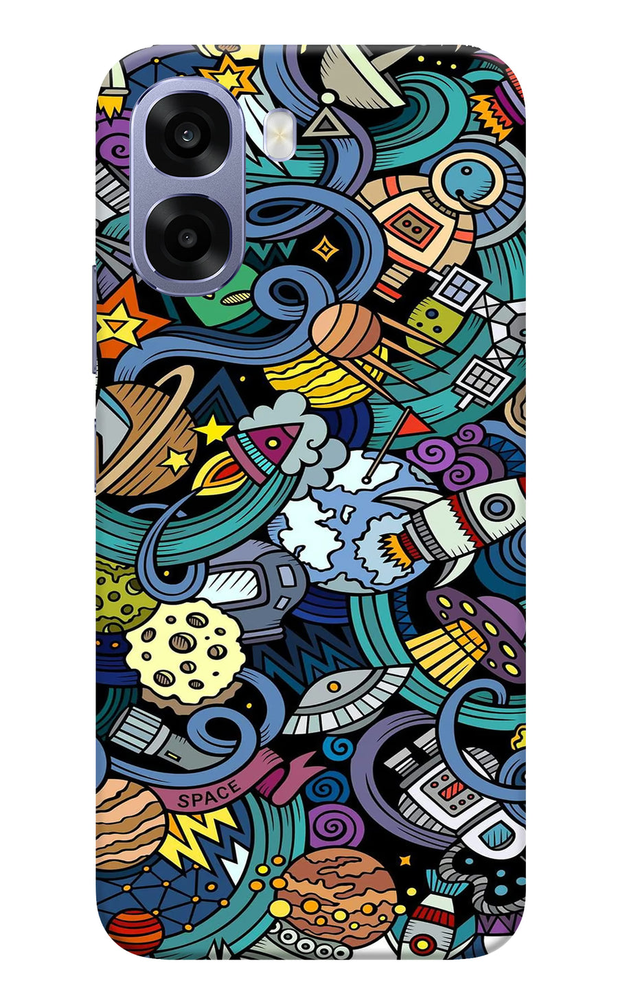 Space Abstract Oppo A6 5G Back Cover, Hard case